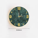 Round Clock Yellow Cave Stone Wall Lamp