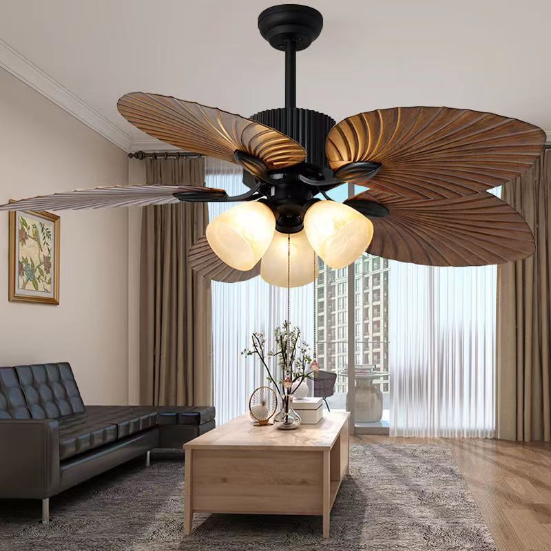 Retro Fan-Style Ceiling Lamp | Mute Frequency Conversion Light