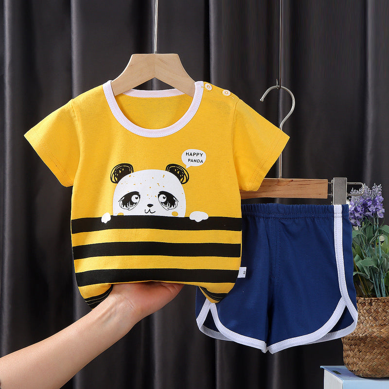 Children's Short-sleeved Suit Korean Clothing