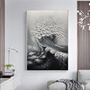 Abstract 3D Ocean Wave Thick Art Hand-painted Oil Painting Room Decor Art Paintings Wall Pictures Artwork For Home Decor