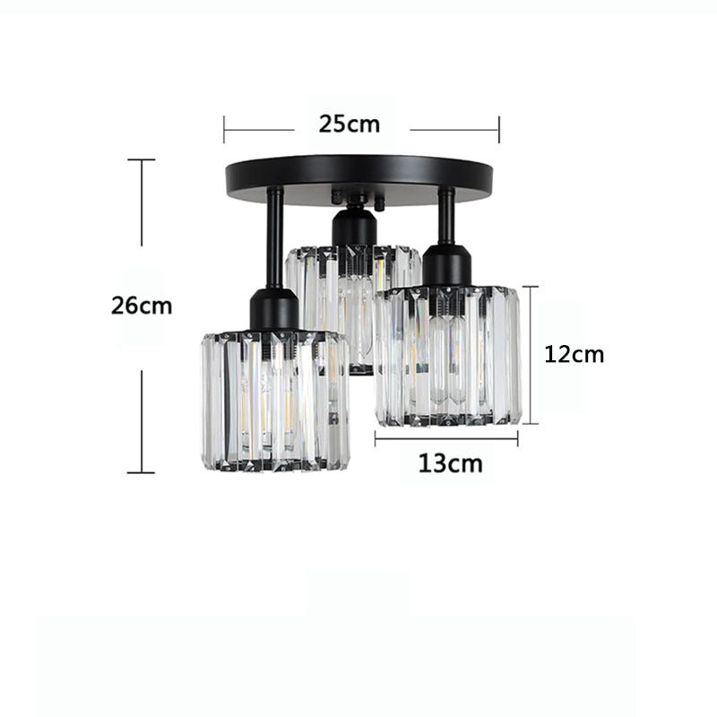 Modern Black Crystal Ceiling Lights | Elegant Home Lighting