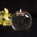 Creative Glass Candle Holder Heat-resistant Glass Round Candle Holder