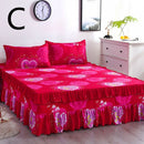 Bed Skirt Bedspread Three-piece Thick Brushed Korean Princess Bedspread Bed Skirt