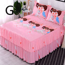 Bed Skirt Bedspread Three-piece Thick Brushed Korean Princess Bedspread Bed Skirt