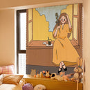 Dormitory Simple Paste Shading Cloth Korean Ins Style Velcro Curtain