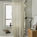 Polyester Linen Solid Color Simple Bedroom Living Room Half Shade Curtain