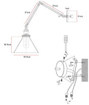 Retro folding wall light