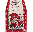 Valentine's Day Table Runner Linen Tablecloth