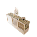 Nordic Jacquard Red Holiday Geometric Table Runner Tassel Tea Table Mat Dinner Flag