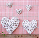 hanging hearts gray white artificial wreaths