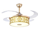 Chinese Style Fan Chandelier | Intelligent Frequency Conversion Fan