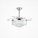 European Crystal LED Fan Chandelier | Bedroom & Living Room