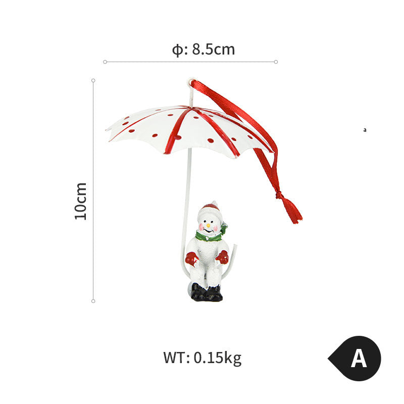 Iron Santa Claus Snowman Reindeer Christmas Tree Ornaments