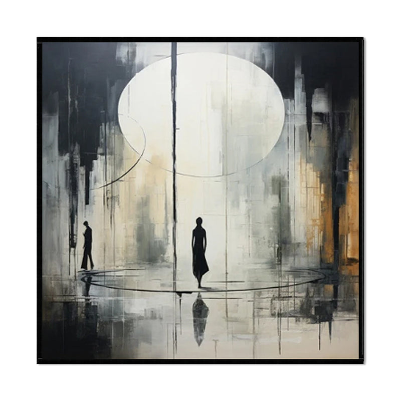 Handmade Oil Painting Canvas Wall Art Decoration Black And White Abstract   Artwork Medieval Black Neoclassicism Wall Decor Street For Home Office Decor