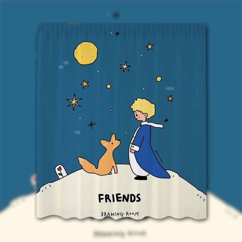 Dormitory Simple Paste Shading Cloth Korean Ins Style Velcro Curtain