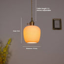 Japanese Nordic Brass Ceramic Pendant Light | Modern Home Lighting