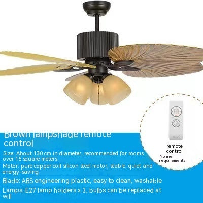 Retro Fan-Style Ceiling Lamp | Mute Frequency Conversion Light