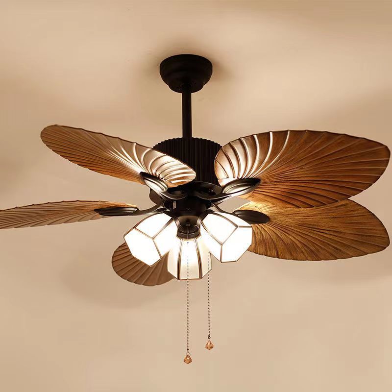 Retro Fan-Style Ceiling Lamp | Mute Frequency Conversion Light