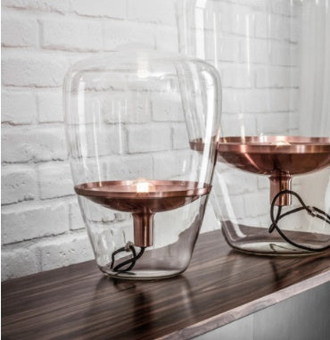 Scandinavian Minimalist Glass Table Lamp | Elegant Home Lighting