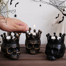 Halloween Themed Pumpkin Lantern Skull Candle Stand