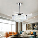 European Crystal LED Fan Chandelier | Bedroom & Living Room