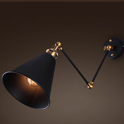 Retro folding wall light