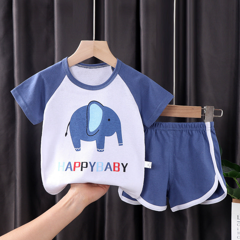 Children's Short-sleeved Suit Korean Clothing