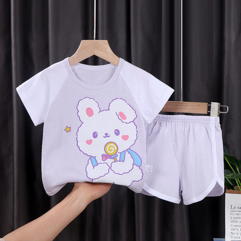 Children's Short-sleeved Suit Korean Clothing