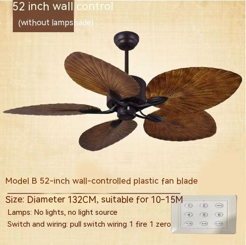 Retro Fan-Style Ceiling Lamp | Mute Frequency Conversion Light