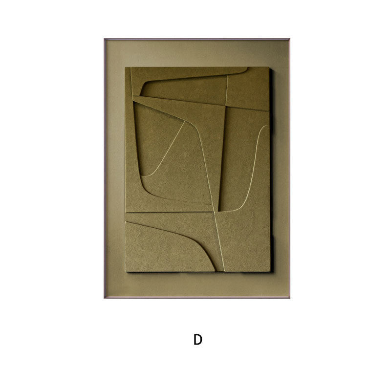 Three-Dimensional Abstract Morandi Geometric Wall Art