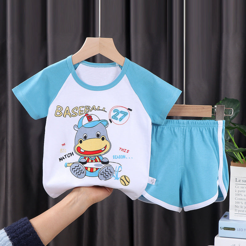 Children's Short-sleeved Suit Korean Clothing