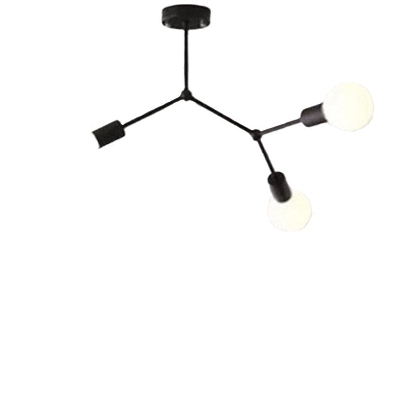 Simple Iron Chandelier | Bedroom & Living Room Ceiling Lamp