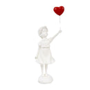 Resin Girl & Balloon Sculpture – Living Room Décor
