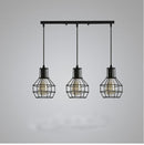 Small Iron Cage Industrial Chandeliers American Country Bar Table Lamps