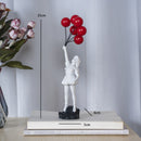 Resin Girl & Balloon Sculpture – Living Room Décor