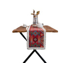 Jacquard Geometric Holiday Red Tassels Party Decorative Table Runner