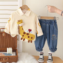Boys Autumn Clothing Suit Baby Giraffe