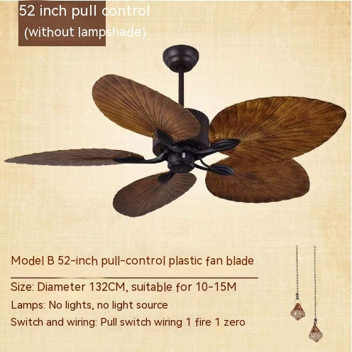 Retro Fan-Style Ceiling Lamp | Mute Frequency Conversion Light