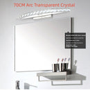 LED Simple Bathroom Shower Room Wall Lamp Crystal Mirror Headlight