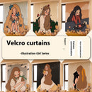 Dormitory Simple Paste Shading Cloth Korean Ins Style Velcro Curtain
