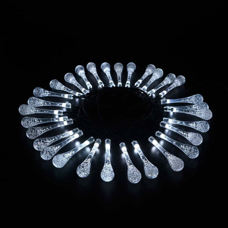 LED Outdoor Water Drops Solar Lamp String Lights LED Fairy Holiday Christmas Party Garland Garden Waterproof