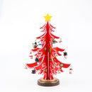 Wooden Christmas Tree Ornaments Scene Layout