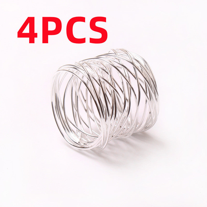 Metal Napkin Napkin Woven Ornament Ring Buckle Table Buckle