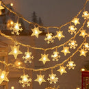 Led Elk Christmas Tree Snowflake Star Light String