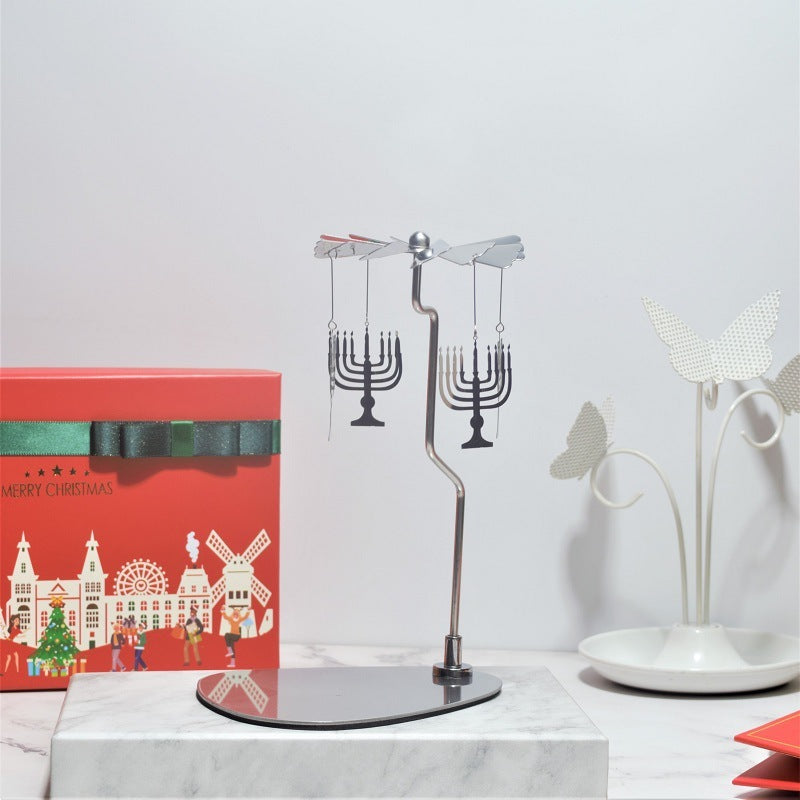 Creative Scented Candles Triangular Tray Rotating Candle Holder