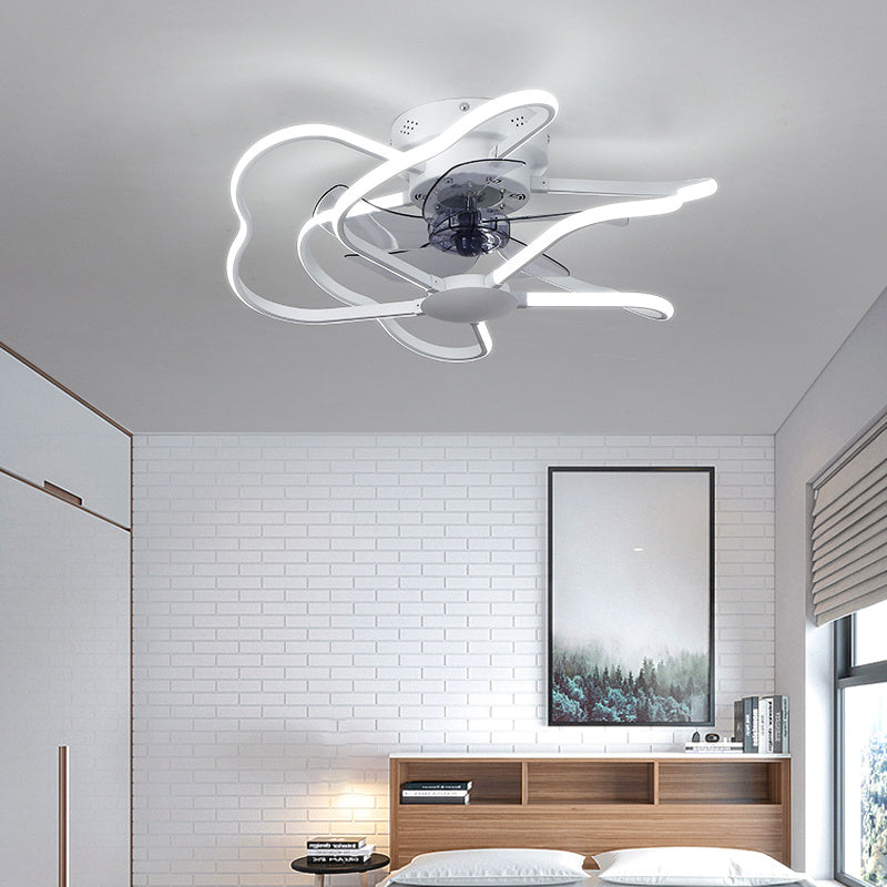 Nordic LED Fan Lamp | Remote-Controlled Bedroom & Living Room