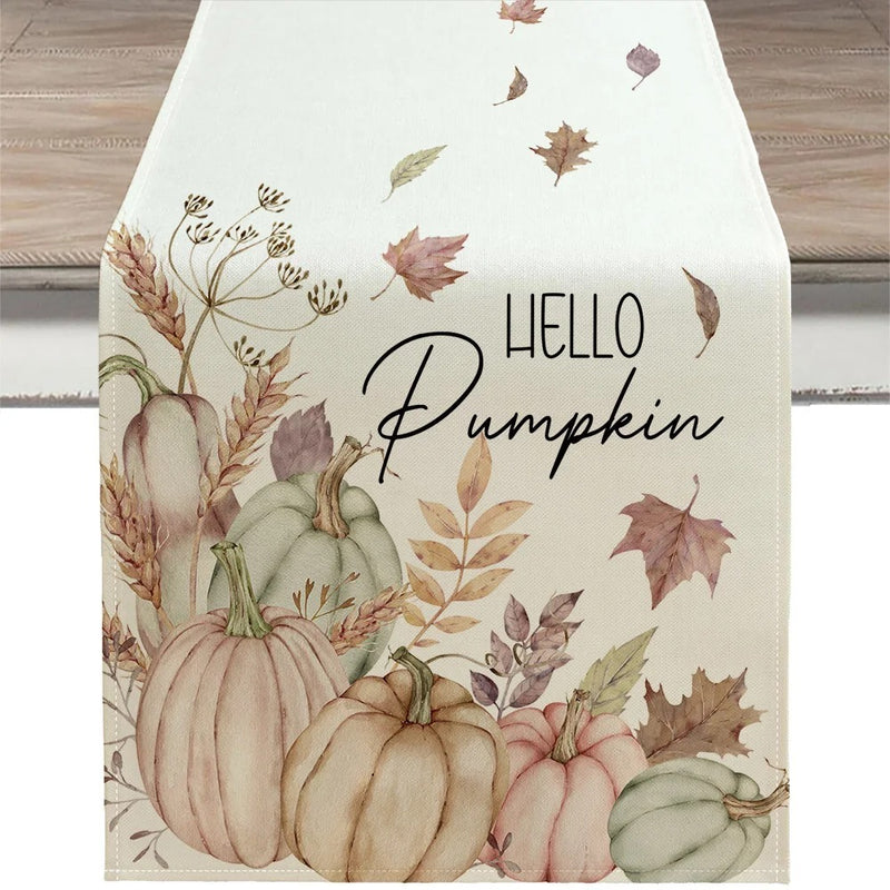 Thanksgiving Table Runner Holiday Decoration Kitchen Tablecloth