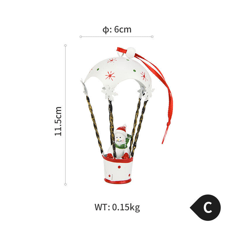 Iron Santa Claus Snowman Reindeer Christmas Tree Ornaments