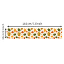 Pumpkin Maple Leaf Printed Linen Table Runner Holiday Decorative Tablecloth