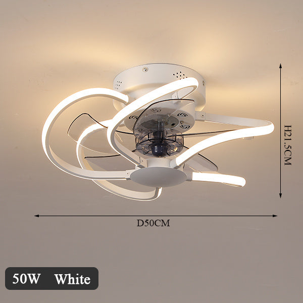 Nordic LED Fan Lamp | Remote-Controlled Bedroom & Living Room